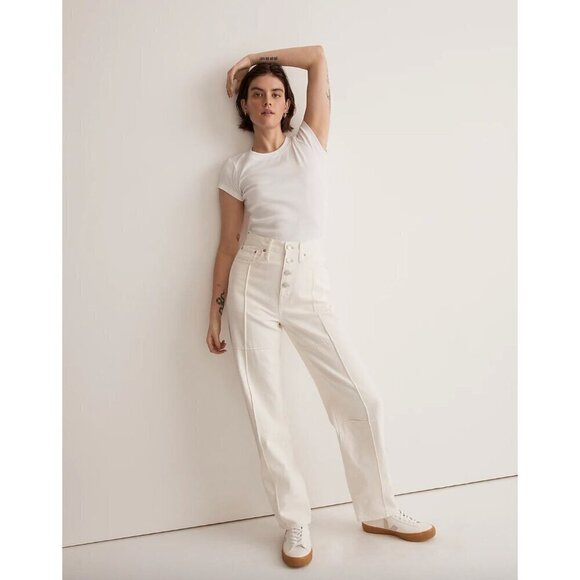 Madewell Baggy Straight Jeans High Rise Vintage Canvas Womens Size 27 - Picture 1 of 15